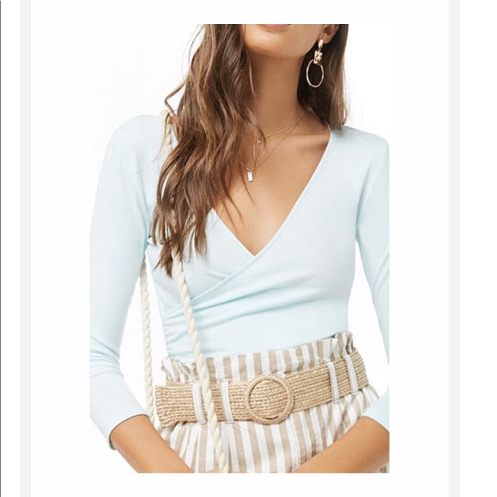 Forever 21 Surplice Crop Top